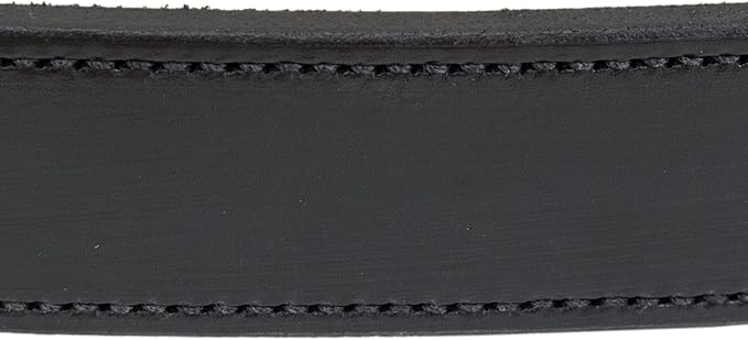 Hidden Money Pocket Travel Leather Belt (Size 46, Black)