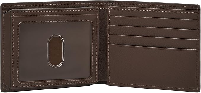 Fossil Men's Everett Leather Bifold with Flip ID Wallet