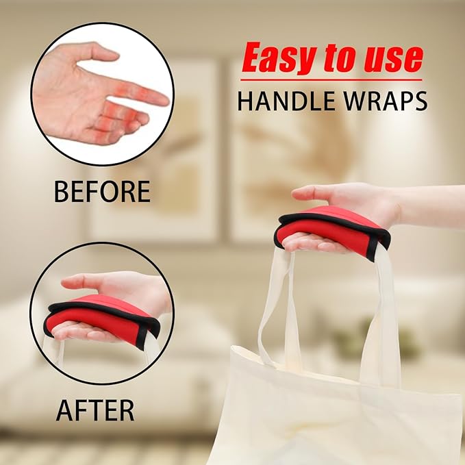2pcs Red Luggage Handle Wraps for Suitcase- Soft Suitcase Handle Covers for Travel Accessories（ Bright Color for Suitcase Tags Identifiers）