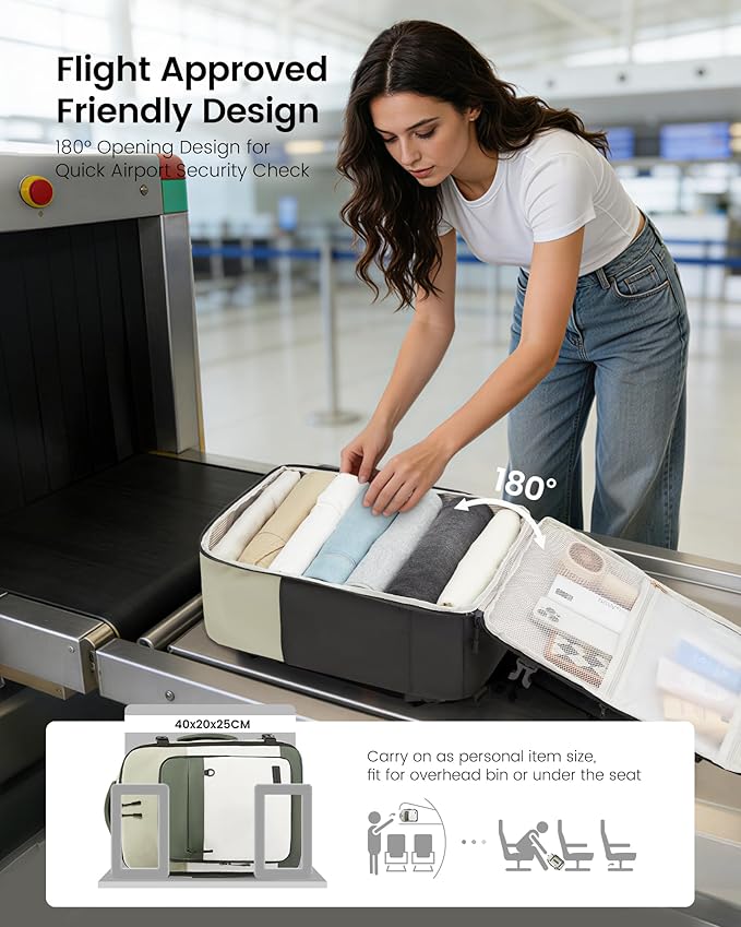 LOVEVOOK Travel Backpack for Women & Men, 40L Large Airline Approved Carry on Backpack for Travel, TSA Personal Item Travel Bag with 3 Packing Cubes, Waterproof Travel Essentials Bag fits 17" Laptop