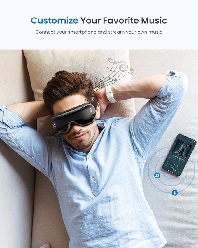 RENPHO Eye Massager with Heat, Mothers Day Gifts for Women Mom Her, FSA Eligible HSA, Massaging Eye Mask for Migraine Headache Dry Eyes and Stress Relief
