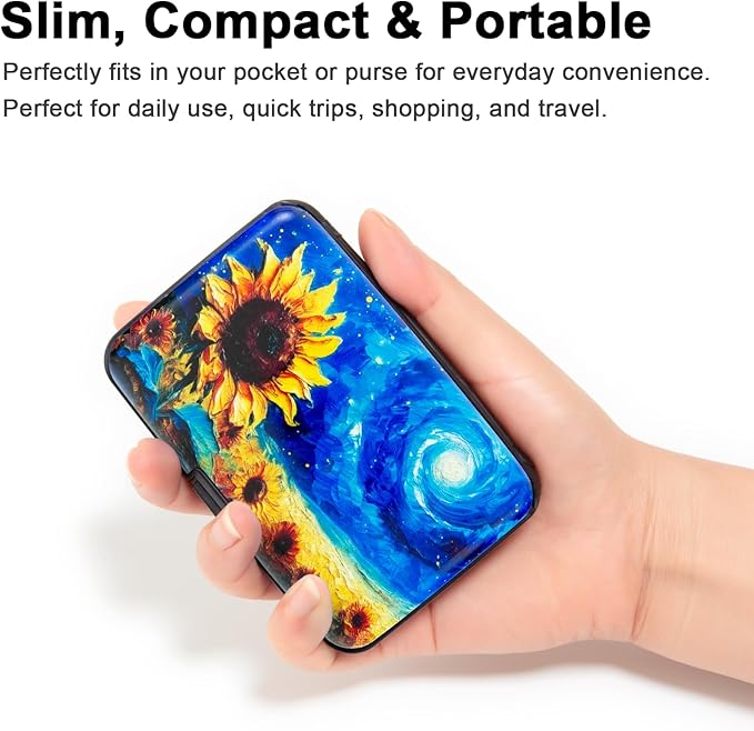 Credit Card Holder Small RFID Blocking Wallet Business Metal Slim Mini Aluminum Hard Case for Women Men