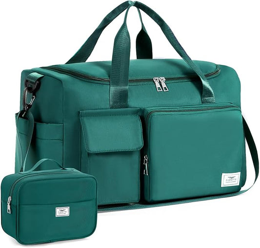 FIORETTO Women's Gym Duffle Bag with Shoes Compartment, 30L Capacity, Ideal for Travel, Gym, Sports, Duffel, Weekender