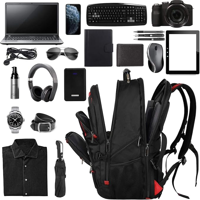 Mogplof 18.4 Inch Laptops Backpack, 55-60L Extra Large Travel Laptop Backpack, TSA Friendly Flight Approved and RFID Anti-Theft Pocket, Water Resistant Suiltable for Large Gaming Laptop
