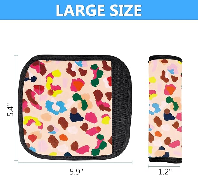 Luggage Handle Wrap 3Pcs Suitcase Identifier - Strap Wrap Cover, Easy Identification Bright Neoprene Marker Sleeve Grips Comfort Travel Accessories for Airport (Y37)