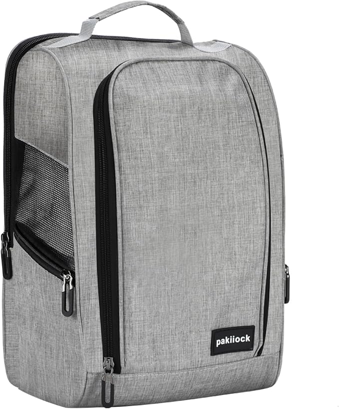 Golf Shoe Bag Zippered travel sport shoe bags With Mesh Ventilation, large back pocket and side pocket for men women