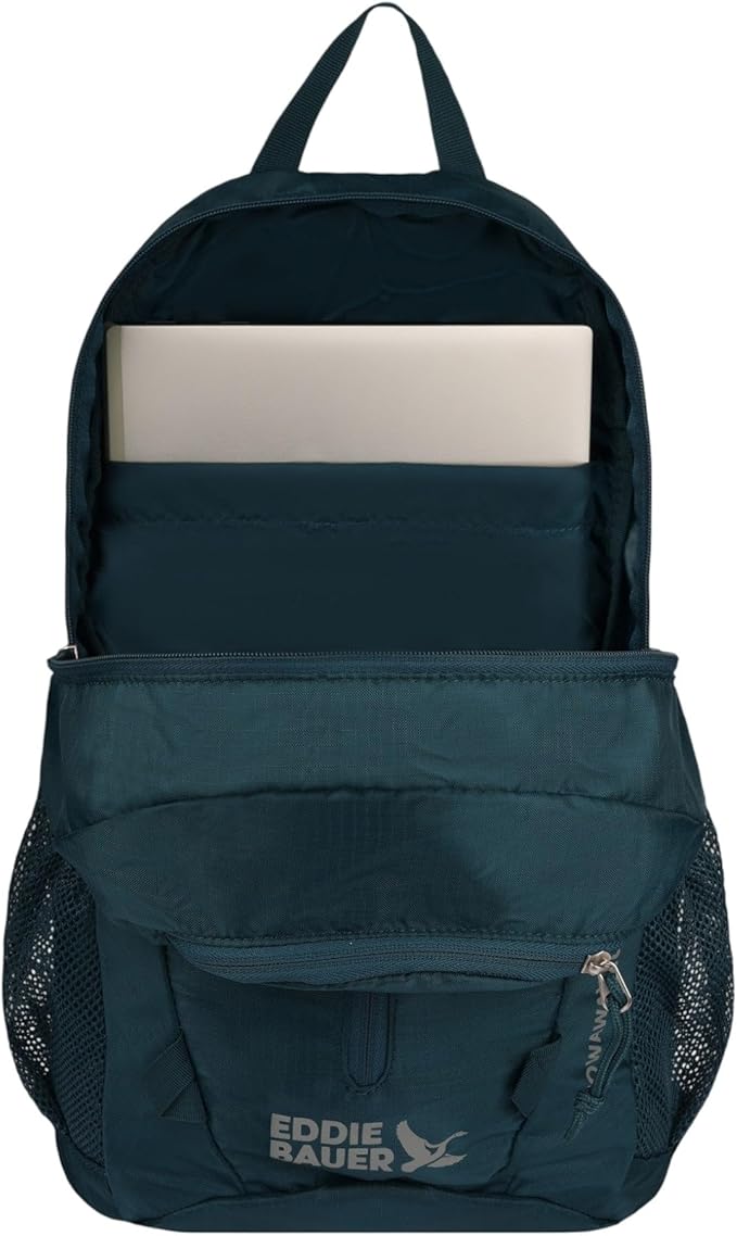 Eddie Bauer Stowaway Packable Backpack | Travel | Outdoor | Lightweight | Foldable | Durable | Ripstop Polyester | 20L - Marine