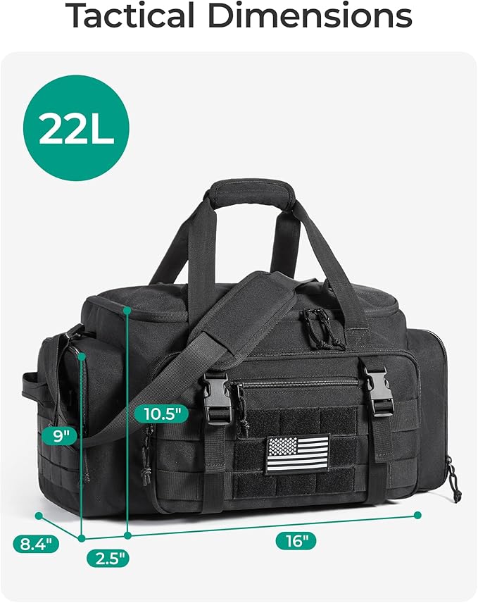 BAGSMART 4-IN-1 Gym Bag for Women Men, TSA Lightweight Duffle Bag for Travel with Shoe Compartment & Wet Pocket, 22L/30L/38L Tactical Backpack with 40oz Water Bottle Holder