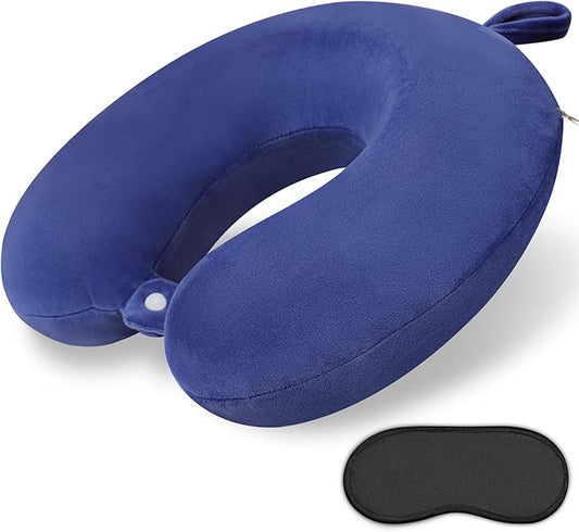 Travel Pillow Neck Pillow for Airplanes Memory Foam Neck Pillow for Traveling, Car, Home, Flight Portable Pillow for Sleeping Provide Head Neck Support Rest