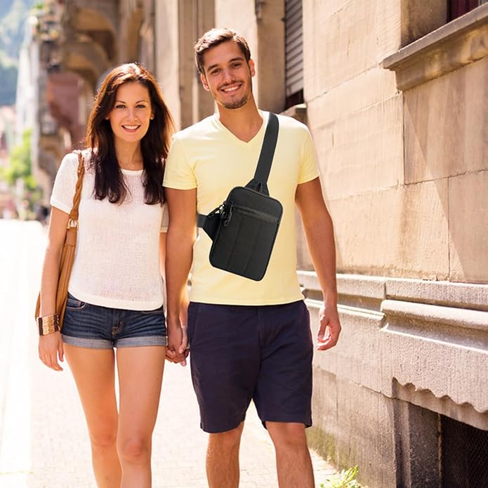 Mini Sling Bag for Men Crossbody,Small Chest Bag Casual Trendy Waterproof Lightweight Phone Crossover Daypack