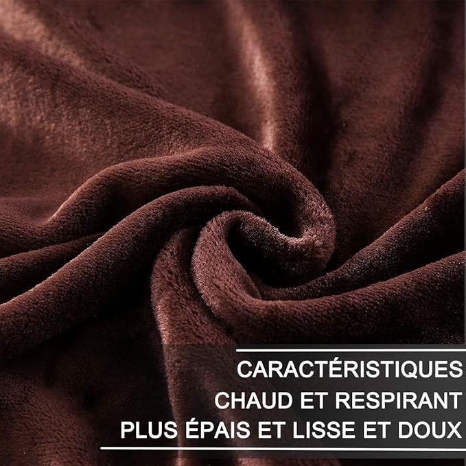 HOZY Soft Blanket Travel Size Fleece Warm Fuzzy Throw Blankets for The Bed Sofa Lightweight 350GSM Travel 50"*61"
