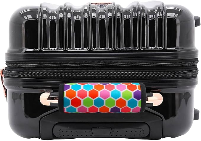 Luggage Handle Wrap for Suitcase-Printed Bright Neoprene Luggage Tags/Grips/Identifiers/Markers/Covers/Gripper for Suitcases Carry On Bags 5 Packs (Colorful-5 Packs)