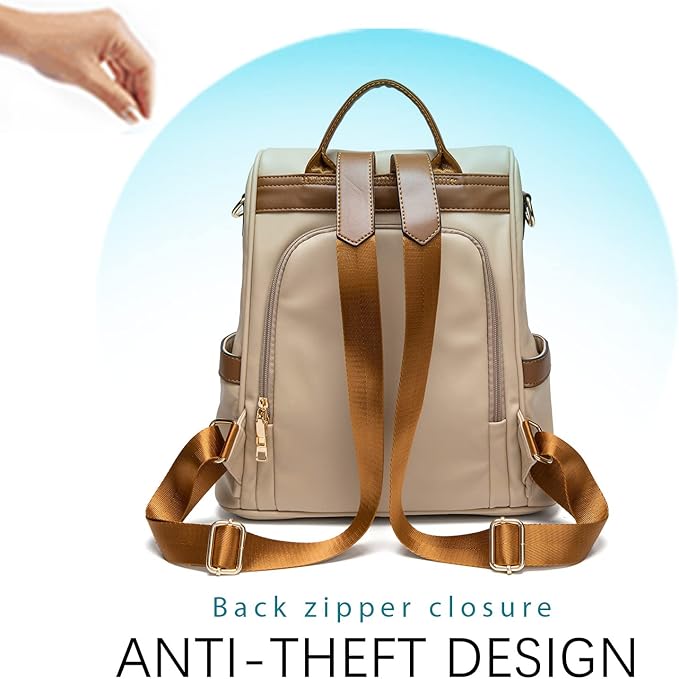 CHERUTY Women Backpack Purse PU Leather Anti-theft Casual Shoulder Bag Fashion Ladies Satchel Bags