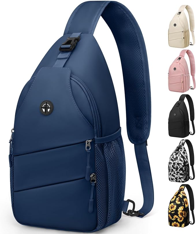 Crossbody Bags for Women Men Trendy Sling Bag Backpack Casual Chest Bag with Convertible Shoulder Strap