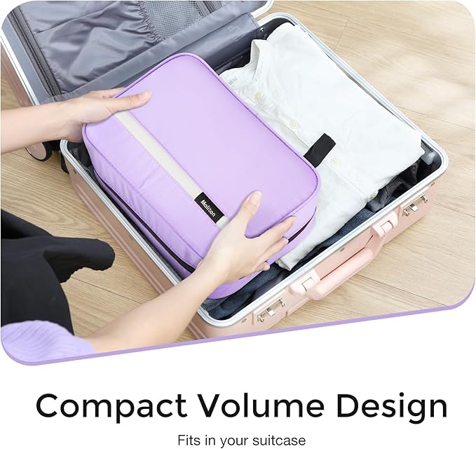 Maliton Toiletry Bag for Men & Women Travel Toiletry Bag Hanging Toiletry Bag Hygiene Organizer with 4 Compartments Waterproof Bathroom Shower Bag Large Toiletries Travel Bag (Purple)