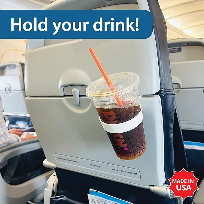 FLYGA Airplane Drink or Phone Holder Travel Accessory (Red)