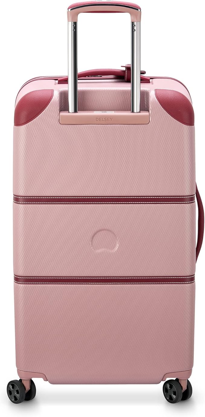 DELSEY PARIS Chatelet Air 2.0 Hardside Luggage Trunk with Spinner Wheels, Pink, Checked-26 Inch Trunk