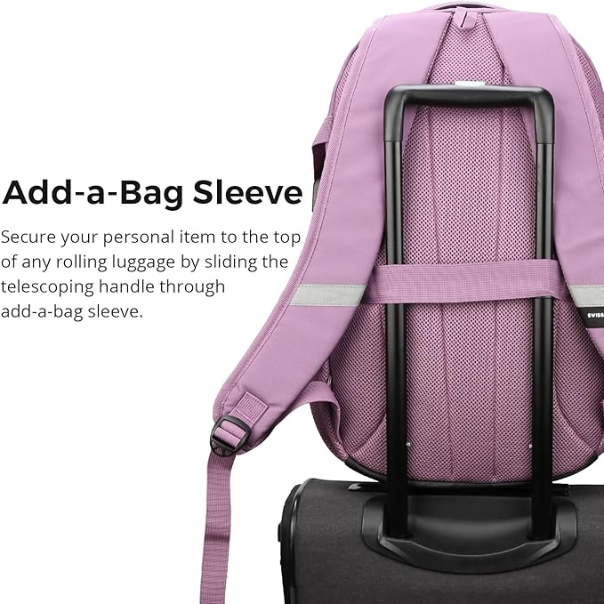 Swissdigital Design Laptop Backpack with USB Charging Port, Travel Backpack Fits 15.6 inches Computer, 31L College School Backpack for Men, Pink Camo | SD803-93