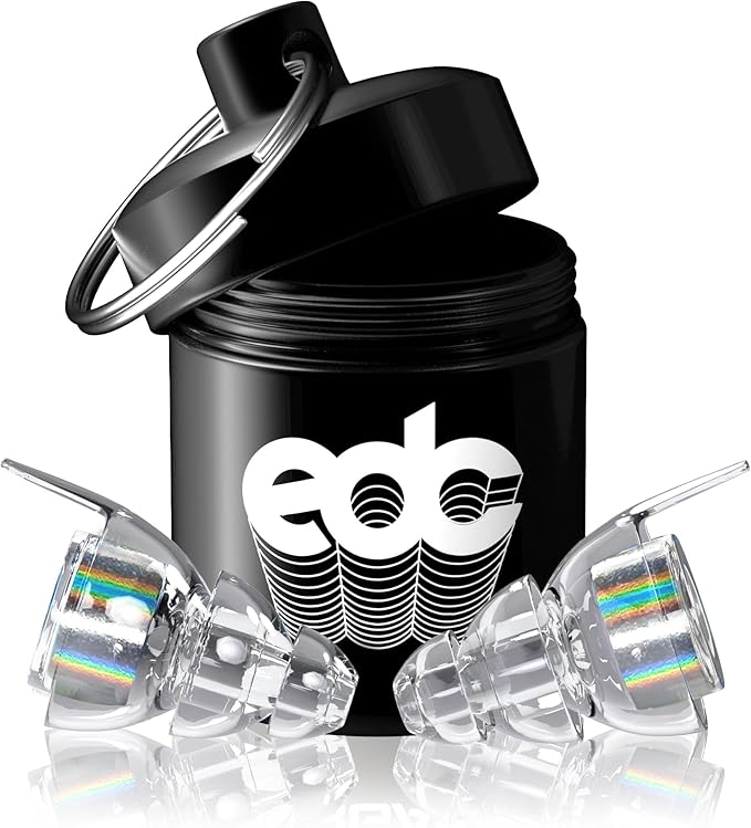 Eargasm High Fidelity EDC 2026 Music Festival Earplugs - Hearing Protection for Concerts, Festivals, Musicians, DJs, Night-Life, Motorcycles with High Fidelity Noise Reduction up to 21 dB