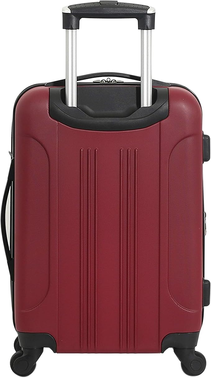 Travelers Club Chicago Hardside Expandable Spinner Luggage, Rhubarb, 22" Carry-On