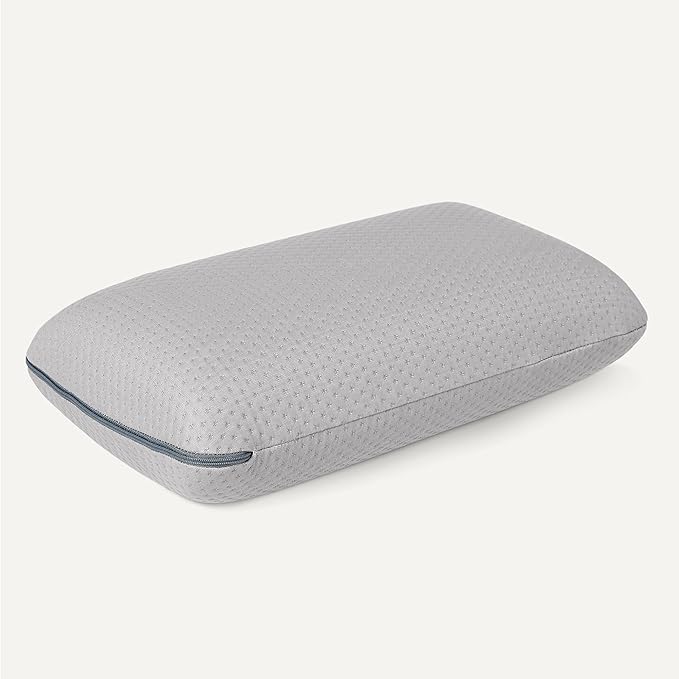 Amazon Basics Camping Pillow, Memory Foam Travel Pillow with Washable Cover
