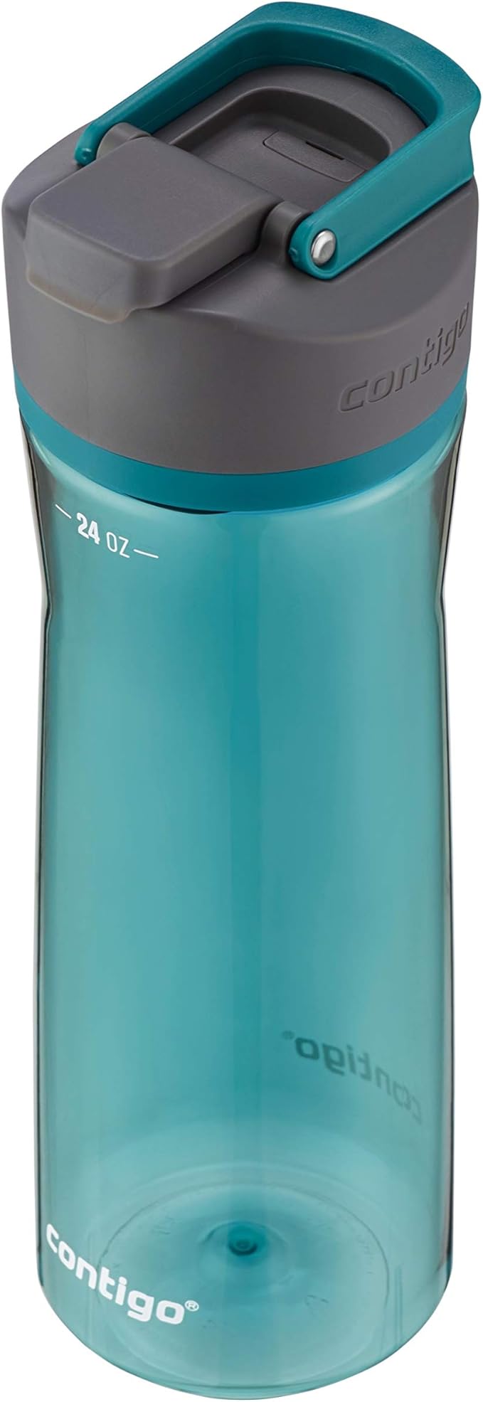 Contigo AUTOSEAL Cortland 24oz Water Bottle BPA-Free Plastic Spill Leak-Proof Lid and Carry Handle Dishwasher Safe Spirulina (Pack of 4)