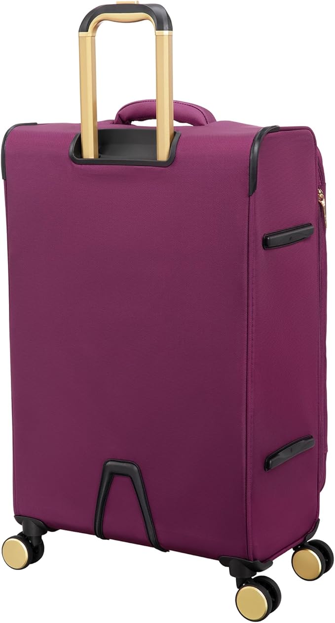 It Luggage Glimmering 22" Softside Carry-On 8 Wheel Expandable Spinner, Amaranth