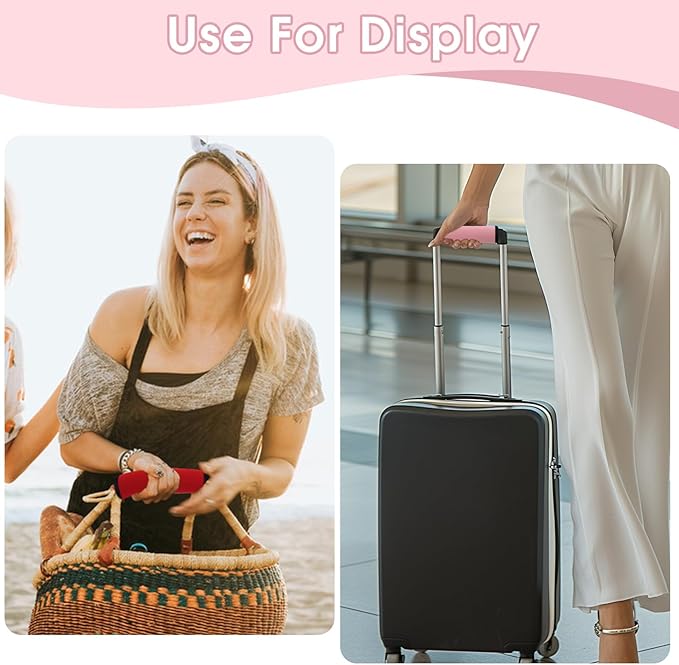 10 Pack Luggage Handle Wraps for Suitcase, Bright Color Comfort Soft Luggage Handle Covers Suitcase Luggage Tag Travel Accessories
