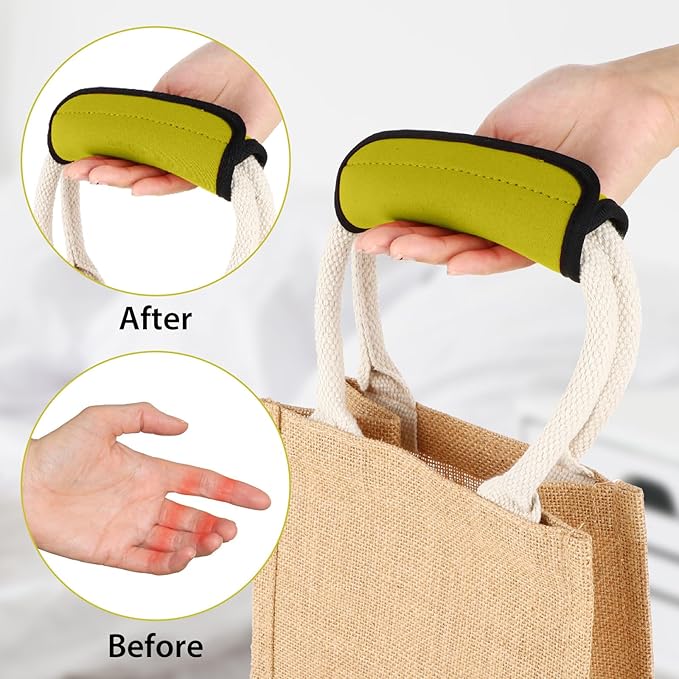 2 Pack Luggage Handle Wraps for Suitcase Bright Color Luggage Handle Covers Suitcase Tags identifiers Travel Accessories for Airplane/Flying (Yellow)
