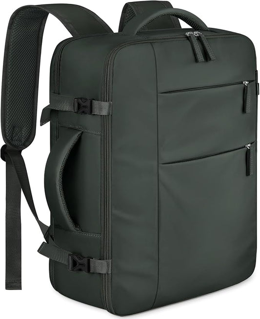 Capolo Travel Backpack for Women Men Waterproof Laptop Backpack Airlines Approved Carry On Backpack Bag Computer Bookbag for Business, Work, Traveling Fits 17 Inch Laptop(Green)