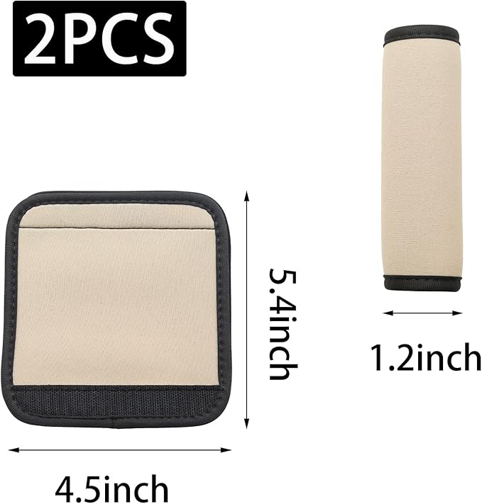 2pcs Apricot Luggage Handle Wraps for Suitcase- Soft Suitcase Handle Covers for Travel Accessories（ Bright Color for Suitcase Tags Identifiers ）