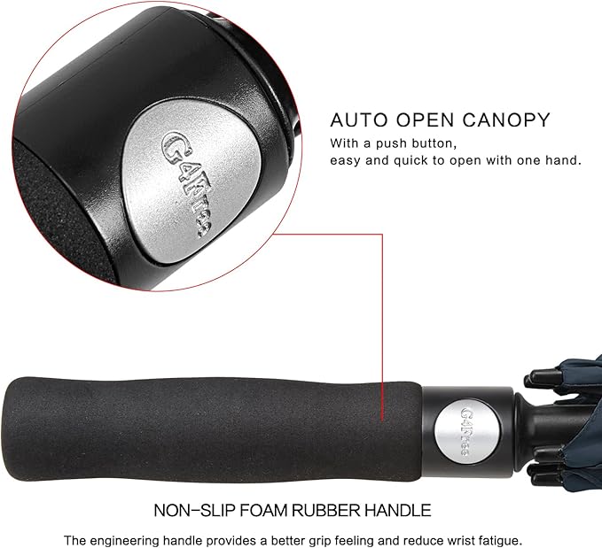 G4Free 47/54/62/68/72 Inch Automatic Open Golf Umbrella Oversize Extra Large Double Canopy Vented Windproof Waterproof Stick Umbrellas