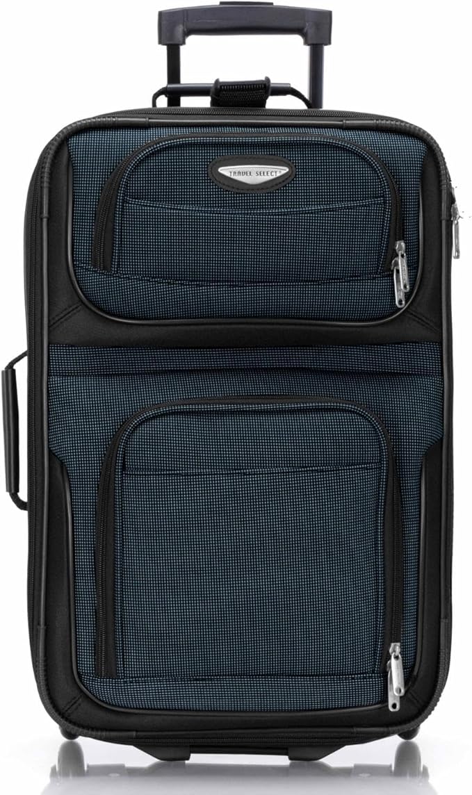 Travel Select Amsterdam Softside Expandable Luggage with Rolling Wheels, Navy, 2-Piece Set (15/21)