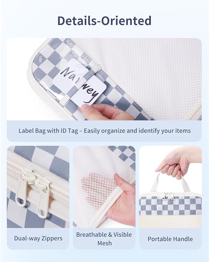 Narwey 6 Set/5 Set Compression Packing Cubes for Travel Kids Women Carry on, Packing Organizers Bag for Backpack Luggage Suitcase Duffle Bags