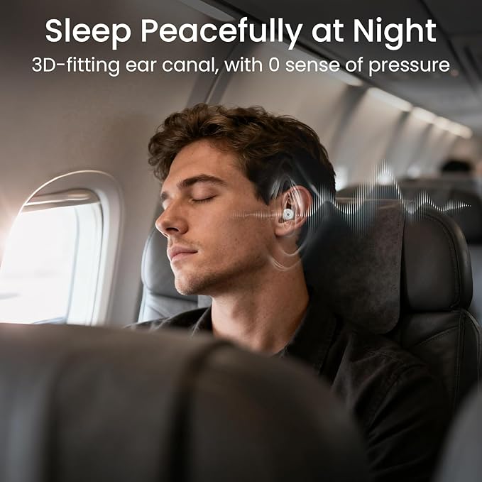 Ear Plugs, Soft Ear Plugs for Sleeping - 30dB Noise Cancelling Reusable Silicone Earplugs, Ultra Comfortable Fit for Studying, Concerts, Travel, 8 Ear Tips-Bean Green