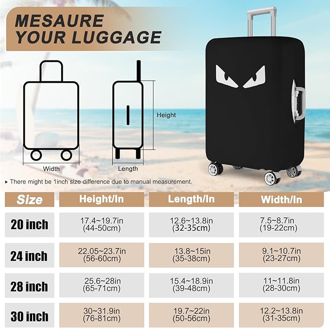 Luggage Covers For Suitcase Tsa Approved, Washable Suitcase Cover Elastic Luggage Protector Scratch Resistant Suitcase Cover For 30-32 Inch Wheeled Luggage(Eye-30 inch)