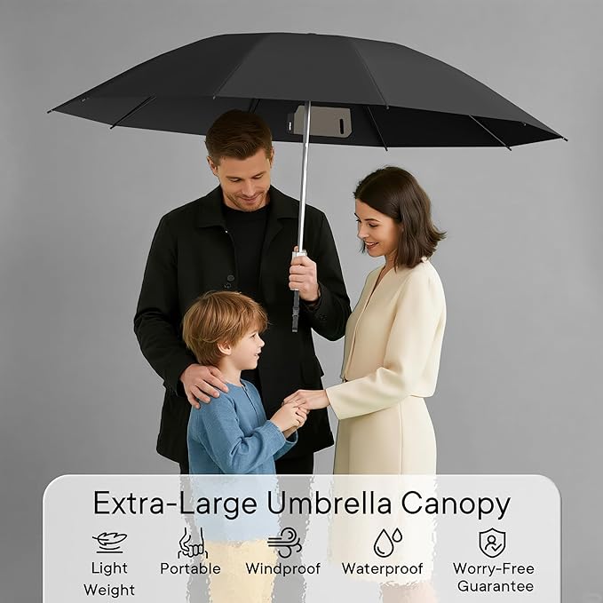 QWB TUMAAOTU Lightweight Compact Inverted Umbrella Windproof Auto Open Close – 5-Second Quick Fold Design for Women & Men, 8 Ribs Strong Travel Umbrellas for Rain & Sun, Fits Backpack & Car