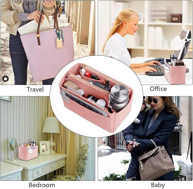 Purse Organizer, Felt Bag Organizer Insert Purse Organizer For LV Speedy, Neverfull, Tote, Handbag,Shaper 5 Sizes
