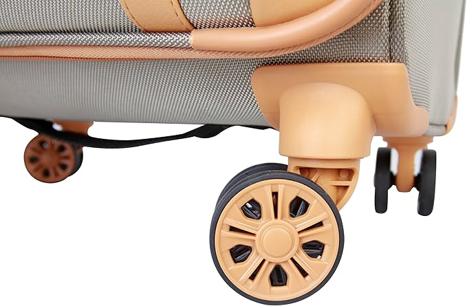 Dockers Seahorse Softside Expandable 8-Wheel Spinner Travel Checked Luggage, 24-Inch, New British Khaki