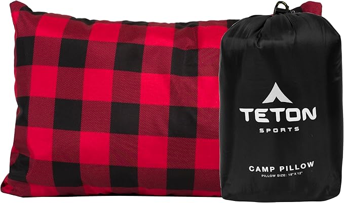 TETON Sports Camp Pillow; Great for Travel, Camping and Backpacking; Washable, Color