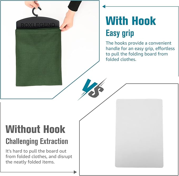 BoxLegend Shirt Folder Board Durable Clothes Folding Board with Hook Plus T-Shirt Folderfor Easy and Fast Laundry Adult