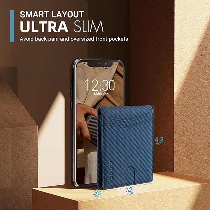 RUNBOX Wallet for Men Slim Rfid Leather 2 ID Window With Gift Box | Slim, Rfid, 2 ID Window, With Gift Box, Slim, Rfid