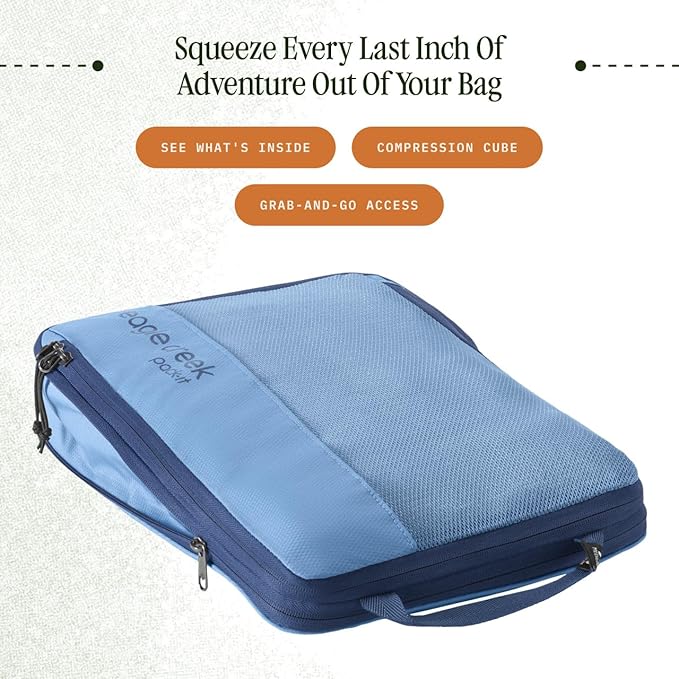 Eagle Creek Pack-It Isolate Compression - Lightweight Cube for Optimizing Luggage Space - Easy-Grab Zipper - Convenient Top Handle - Recycled Materials - Small