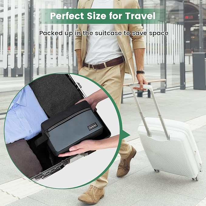 Travel Toiletry Bag - Small Tavel Bag for Toiletries, Cosmetics, Accessories, Gifts - Black