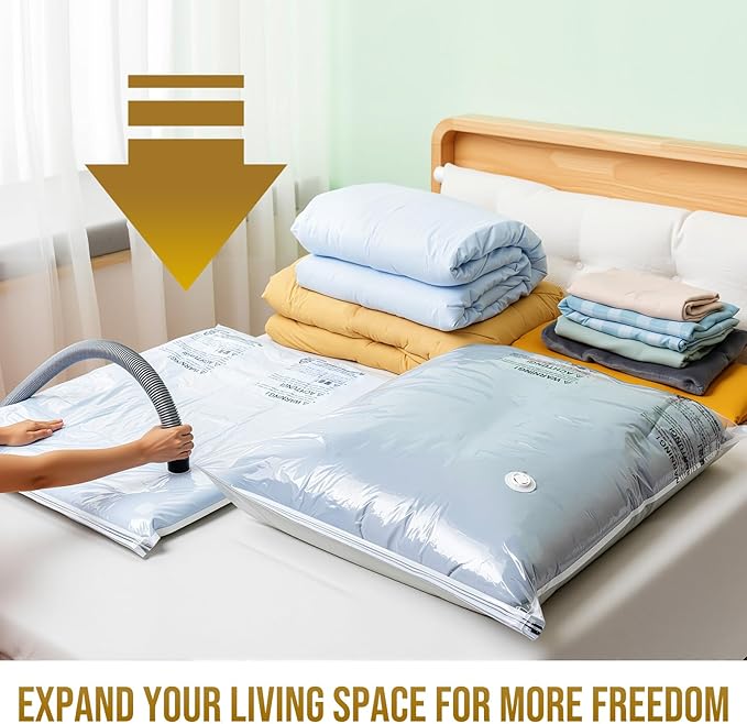 TAILI 4 Pack Vacuum Storage Bags, Jumbo Vacuum Seal Bags for Clothing (40x31 Inch), Space Saver for Bulky Bedding, Comforters, Blankets, Pillows, Large Closet Organization and Storage