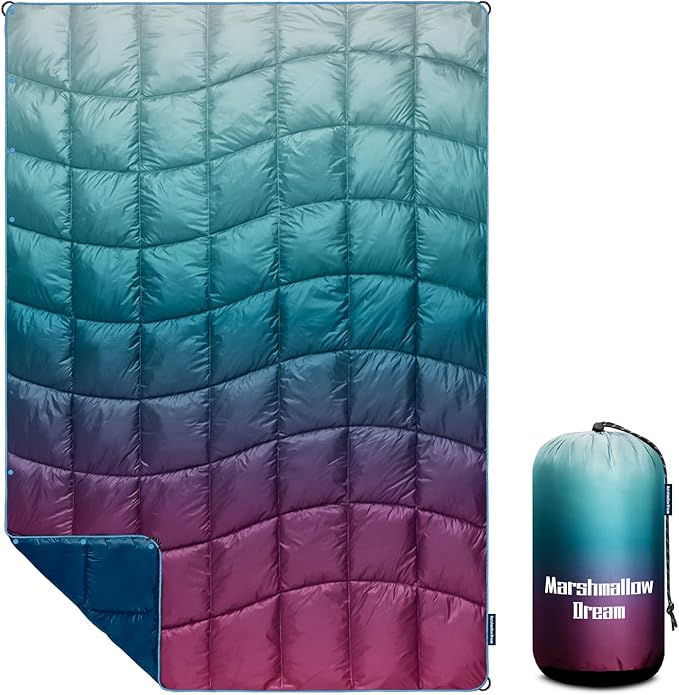 Camping Blanket,MINI Puffy Blanket Lightweight Windproof Water Resistant for Outdoors,Hiking,Beach,Car,Picnic,Stadium