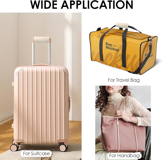 Leather Luggage Handle Wraps for Suitcase, 4 Pack Luggage Handle Cover Identifiers Tags Markers for Travel Accessories (Beige)