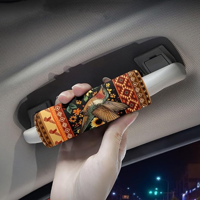 BIGCARJOB Hummingbird Luggage Handle Wrap Set Luggage Handle Cover Suitcase Handle Tags Suitcase Identifier Protective Cover Trolley Case Grip