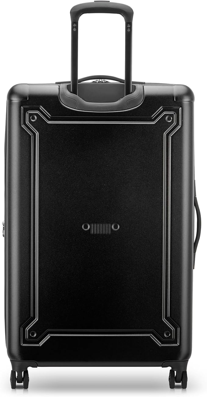 Jeep JH004C Hardside Expandable Luggage with Spinner Wheels, Black, Checked-Large 28 Inch
