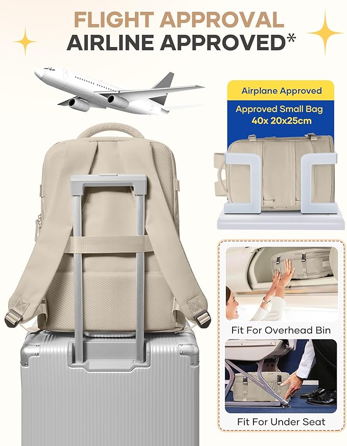 coofay Travel Backpack For Women Men Airline Approved Carry On Backpack Flight Approved Waterproof Sports Luggage Backpack Casual Daypack Small Hiking Backpack